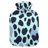Blue Simple Leopards Print hot Water Bottle with Soft Cover 2L Water Bags for Menstrual Cramps Hot and Cold Therapies Bolsa Caliente para Dolores Menstrual view 2