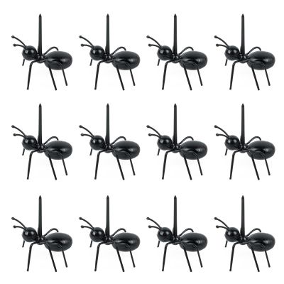 12PCS Ants Shape Food Picks Reusable Snacks Party Toothpicks Fruit Dessert Fork Animal Appetizer Forks Ants Shape Forks Toothpicks