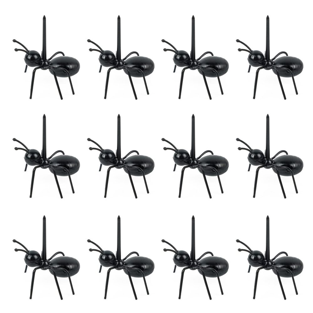 12PCS Ants Shape Food Picks Reusable Snacks Party Toothpicks Fruit Dessert Fork Animal Appetizer Forks Ants Shape Forks Toothpicks