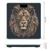 Cartoon Lion Scale for Body Weight Anti-Slip Tempered Glass Digital Bathroom Scales Clear LCD Display Weighing Scale Safe Rounded Corners Smart Scales view 2