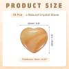PATIKIL 10Pcs Natural Heart Shaped Crystal Stone, 0.8" Polished Love Gemstone Crystal, Pocket Rock Engraved Worry Stones for Women Valentines Gift Meditation 0.24" Thick, Light Red Agate view 2