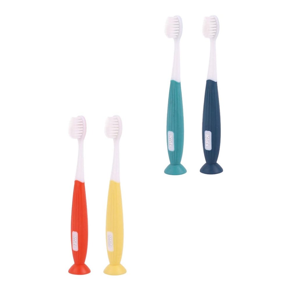 FOYTOKI Toothbrush 4Pcs Set Soft Bristles Manual Cleaning Toothbrush for Ages 3-12 Oral Care Dental Tool with Colorful Handles for S Teeth Protection