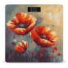 Simple Flower Oil Painting Scale for Body Weight Anti-Slip Tempered Glass Digital Bathroom Scales Clear LCD Display Weighing Scale Safe Rounded Corners Smart Scales view 1