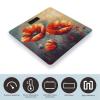 Simple Flower Oil Painting Scale for Body Weight Anti-Slip Tempered Glass Digital Bathroom Scales Clear LCD Display Weighing Scale Safe Rounded Corners Smart Scales view 3