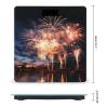 Beautiful Fireworks Scale for Body Weight Anti-Slip Tempered Glass Digital Bathroom Scales Clear LCD Display Weighing Scale Safe Rounded Corners Smart Scales view 2