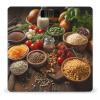 Farmhouse Food Pictures Scale for Body Weight Anti-Slip Tempered Glass Digital Bathroom Scales Clear LCD Display Weighing Scale Safe Rounded Corners Smart Scales view 1