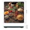 Farmhouse Food Pictures Scale for Body Weight Anti-Slip Tempered Glass Digital Bathroom Scales Clear LCD Display Weighing Scale Safe Rounded Corners Smart Scales view 2