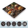 Farmhouse Food Pictures Scale for Body Weight Anti-Slip Tempered Glass Digital Bathroom Scales Clear LCD Display Weighing Scale Safe Rounded Corners Smart Scales view 3