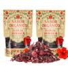 2LB Whole Dried Hibiscus Flowers (Flor de Jamaica) for Hibiscus Tea & Mexican Agua Fresca | Natural, Non-GMO, No Preservatives | Includes Resealable 1lb Stand-Up Pouches | Sabor Orgnico view 1