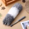 Microfiber Duster for Cleaning with 1.4M Extendable Handle, Flexible Ceiling Fan and Under Furniture Dust Cleaner, Gray-White Plumage Duster Set for Home Use Style view 2