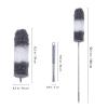 Microfiber Duster for Cleaning with 1.4M Extendable Handle, Flexible Ceiling Fan and Under Furniture Dust Cleaner, Gray-White Plumage Duster Set for Home Use Style view 4