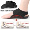 Arch Support Insole Cushioned Soft Elastic Gel Pads Fabric Arch Socks Flat Foot Pain Relief Plantar Fasciitis Heels Insole(L EU 40-46) view 2
