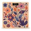 Orange and Purple Flowers Scale for Body Weight Anti-Slip Tempered Glass Digital Bathroom Scales Clear LCD Display Weighing Scale Safe Rounded Corners Smart Scales view 1