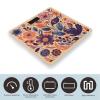 Orange and Purple Flowers Scale for Body Weight Anti-Slip Tempered Glass Digital Bathroom Scales Clear LCD Display Weighing Scale Safe Rounded Corners Smart Scales view 3