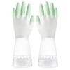 Beatifufu Housework Gloves Kitchen Cleaning Gloves 3 Pairs Waterproof Anti-Slip for Dishwashing and Toilet Cleaning Size S Pink Green Blue view 1