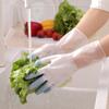Beatifufu Housework Gloves Kitchen Cleaning Gloves 3 Pairs Waterproof Anti-Slip for Dishwashing and Toilet Cleaning Size S Pink Green Blue view 3