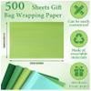 500 Sheets Green Tissue Paper Bulk for Gift Bags Saint Patrick's Day Decoration, Green Wrapping Tissue Paper for Spring DIY Art Crafts Birthday Wedding, 14 X 20 Inch view 2