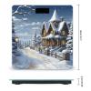 Christmas Winter Happy Scene Scale for Body Weight Anti-Slip Tempered Glass Digital Bathroom Scales Clear LCD Display Weighing Scale Safe Rounded Corners Smart Scales view 2
