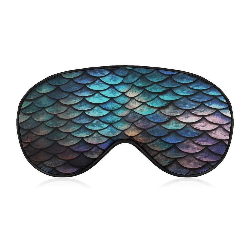 3D Magical Dragon Scales Pattern Sleep Mask,Adjustable Strap Sleeping Mask, Complete Light Blocking Sleep Shade Cover,Soft Breathable Comfortable Blindfold for Women and Men