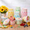 Jingmore 64 Pcs 8oz Paper Ice Cream Cups with Lids, Ice Cream Containers Disposable Sundae Dessert Bowls, Frozen Yogurt Containers Party Supplies for Hot and Cold Food, Soup, Salad, Fruit view 4
