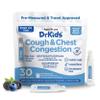 Dr. Kids Children's Cough & Chest Congestion - Non-Drowsy Decongestant for Kids, Cough and Mucus Relief, Pre-Measured Single-Use Vials, Kids Cough Medicine, Mixed Berry Flavor, 30 Count view 1