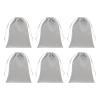 PATIKIL Velvet Gift Bags, (7.8 x 5.9 Inch, Grey)(6 Pcs) Velvet Drawstring Bag Jewelry Pouches Suit for Birthday/Wedding/Party/Gift/Favor view 1