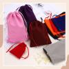 PATIKIL Velvet Gift Bags, (7.8 x 5.9 Inch, Grey)(6 Pcs) Velvet Drawstring Bag Jewelry Pouches Suit for Birthday/Wedding/Party/Gift/Favor view 4