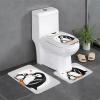 WHJSSF I Love Penguins Picture Bathroom Anti Slip Quick Drying Three Piece Set, Slip Quick Drying Durable Shower Bath mat view 1