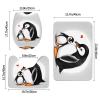 WHJSSF I Love Penguins Picture Bathroom Anti Slip Quick Drying Three Piece Set, Slip Quick Drying Durable Shower Bath mat view 3