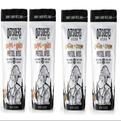 Best Sellers Pretzel Bites 4 Count Case: 2 Sugar + Spice, 2 Coffee + Cream