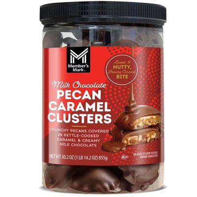 Milk Chocolate Pecan Caramel Clusters, 30.2 oz. (Small batch cooked caramel)