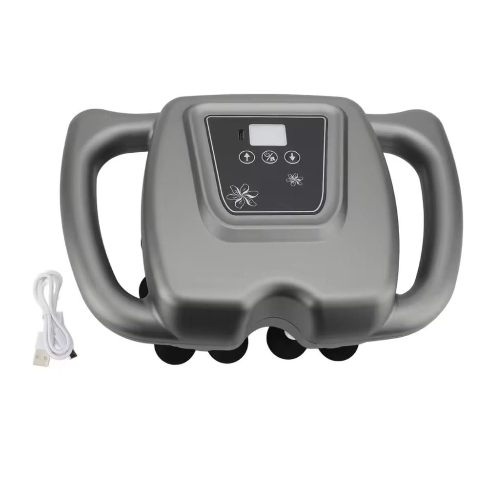 16-Head Electric Massager, Rechargeable Deep Tissue Massage Device with 99 Gears Adjustment, for Back, Shoulder, Neck, Gray