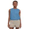Madewell Womens Denim Cinched Shell Top Irving Wash XS (Women's 00-0) One Size view 1