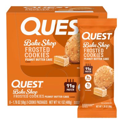 Quest Nutrition Frosted Protein Cookies, Peanut Butter Flavored, 16 Count