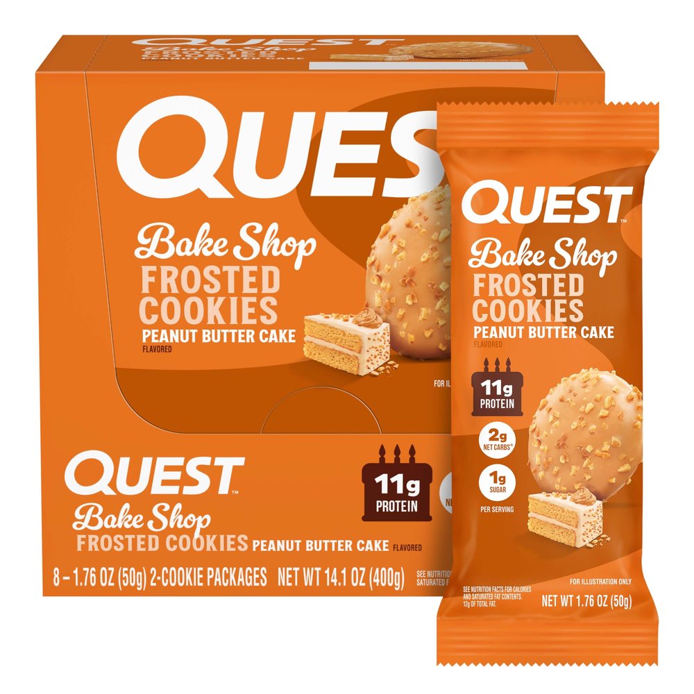 Quest Nutrition Frosted Protein Cookies, Peanut Butter Flavored, 16 Count