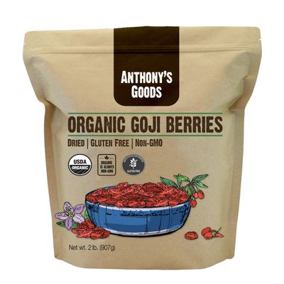 Anthony's Organic Goji Berries, 2lb, Dried, Gluten Free, Non GMO, Wolfberries, Unsulphured, Vegan