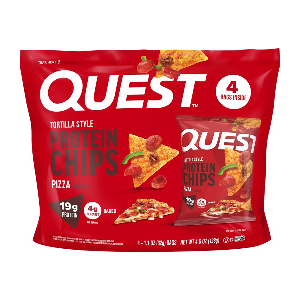 Quest Nutrition Pizza Tortilla Style Protein Chips, 4 Count