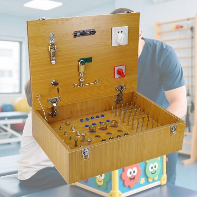 Hand Function Combination Training Box, Finger Flexibility Combination Trainer to Improve Fine Motor Coordination, Rich Components, for Improve Brain Perception and Cognitive Skills