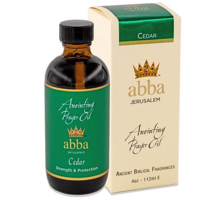 ABBA Oil Cedar Anointing Prayer Oil 4oz Bottle in Gift Box - ABBA Jerusalem