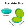 Maoerdental 2PCS Retainer Case Compatible with Invisalign,Cute Slim Aligner Case,Customized Magnetic Closure Orthodontic Retainer Cases (2 Pack Cyan + Green Silicone) view 2