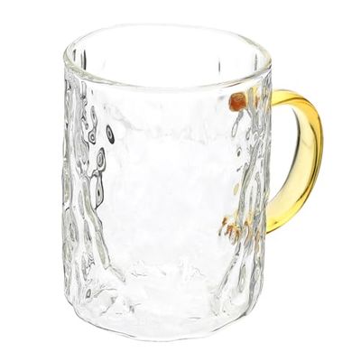 Borosilicate Drink Mug with Handle Versatile Tea, Coffee & Water Cup, Easy to Clean, Perfect for Daily Beverages, Durable & Stylish Design