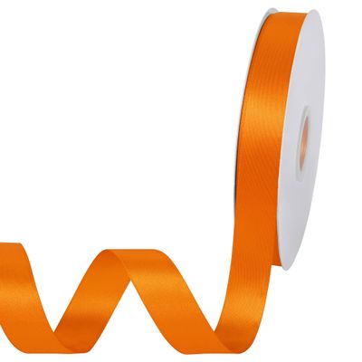 Gliberli Double Face Orange Satin Ribbon 1 inch X 100 Yards Fabric Ribbons for Gift Wrapping Bows Bouquet Sewing Craft Home Decor Hair Floral