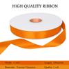 Gliberli Double Face Orange Satin Ribbon 1 inch X 100 Yards Fabric Ribbons for Gift Wrapping Bows Bouquet Sewing Craft Home Decor Hair Floral view 2