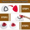 20Pack Spin Mop Replacement Heads,100% Microfiber Mop Head Replacement Compatible with Triangle Spin Mop, Easywring 1-Tank System, Easy Cleaning, Microfiber, Machine Washable view 3
