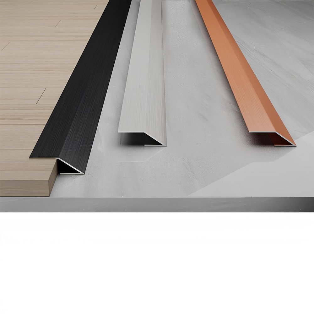 Stainless Steel Height Compensation Profile Floor Transition Strip Suitable for Doorways Threshold Ramp Tile Laminate Planks Threshold Strips(Silver,H2cmxL150cm)