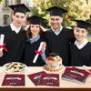 50 Pack Grad Napkins Graduation Decorations 2026, 6.5 X 6.5 Inches Disposable Grad Party Favors, Maroon Graduation Napkins with Cap Ribbon, Absorbent Paper Tissues for Congrats Grad Party Supplies view 4