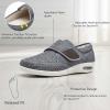 Extra Wide Footwear for Seniors, Adjustable Comfortable Orthopedic Slippers, Lightweight Walking Shoes, Warm Fur Lined Casual Shoes, for Swollen Feet, Diabetic Foot Care view 2