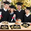 50 Pack Blackgold Graduation Napkins, 6.5" X 6.5" Graduation Decorations 2026, Disposable Cap Ribbon Patterns Grad Napkins, Grad Paper Tissues for Class of 2026 Decorations Celebration Supplies view 4