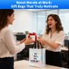 80 Pcs Reusable Gift Bags with Handles - Include 40 Iridescent Gift Bags & 40 Tissue Paper - Employee Appreciation Gifts Bulk for Staff, Team, Coworker, Teachers, Nurse, Thank You Gifts (Silver) view 3