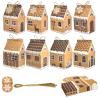 RSORGN 24 Pcs Christmas Gifts Boxes, Mini House Shape Candy Biscuit Bags Party Favors for New Year Christmas Gift Wrapping (Set-48pcs) view 1